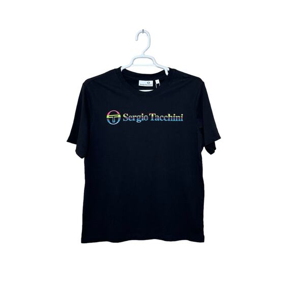 Sergio Tacchini black short sleeves T shirt size Large - Picture 9 of 10